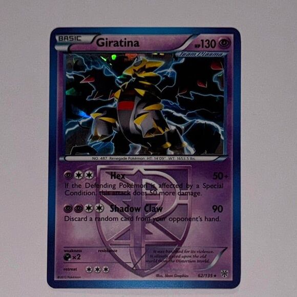 POKEMON CARD: HOLO Giratina #62/135 (Pokemon Plasma Storm) - Picture 1 of 2